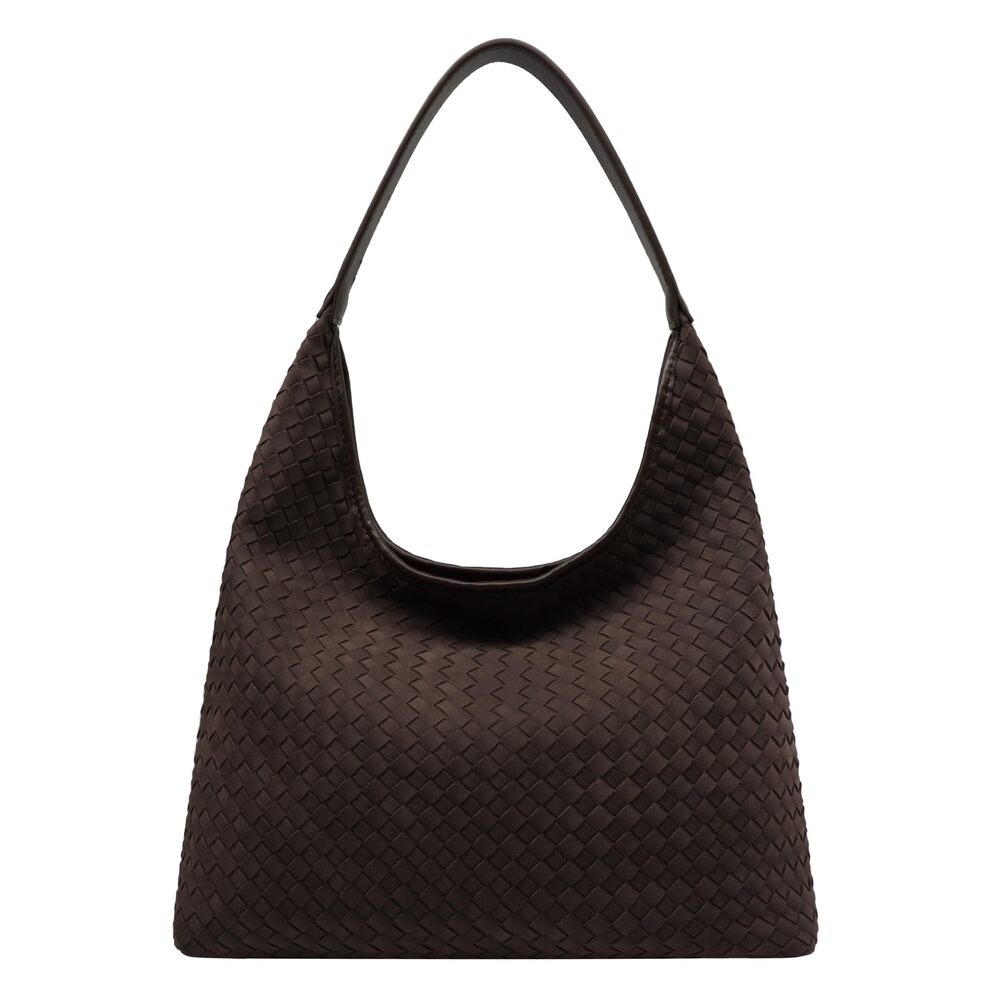 1839 Suede Hobo Bags , Vegan Leather Shoulder Bag Slouchy Top Handle Purses - Picture 3 of 6